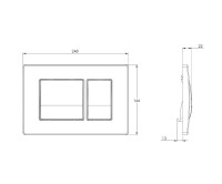 Кнопка смыва для унитаза AZARIO AZ-8200-0031 пластик, цвет глянцевый хром
