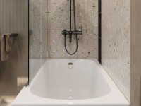 Акриловая ванна Cezares Eco ECO-155-70-41-W37 155x70 см, пристенная, белая, на ножках, с экраном