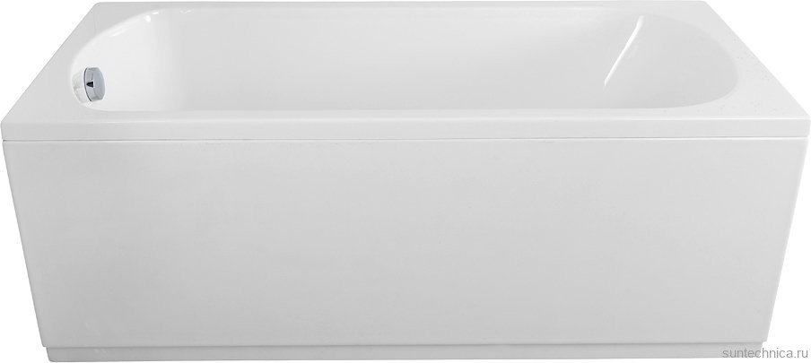 Акриловая ванна Cezares Eco ECO-155-70-41-W37 155x70 см, пристенная, белая, на ножках, с экраном