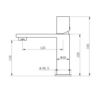 Смеситель для раковины Wonzon & Woghand WW-101-MB черный матовый