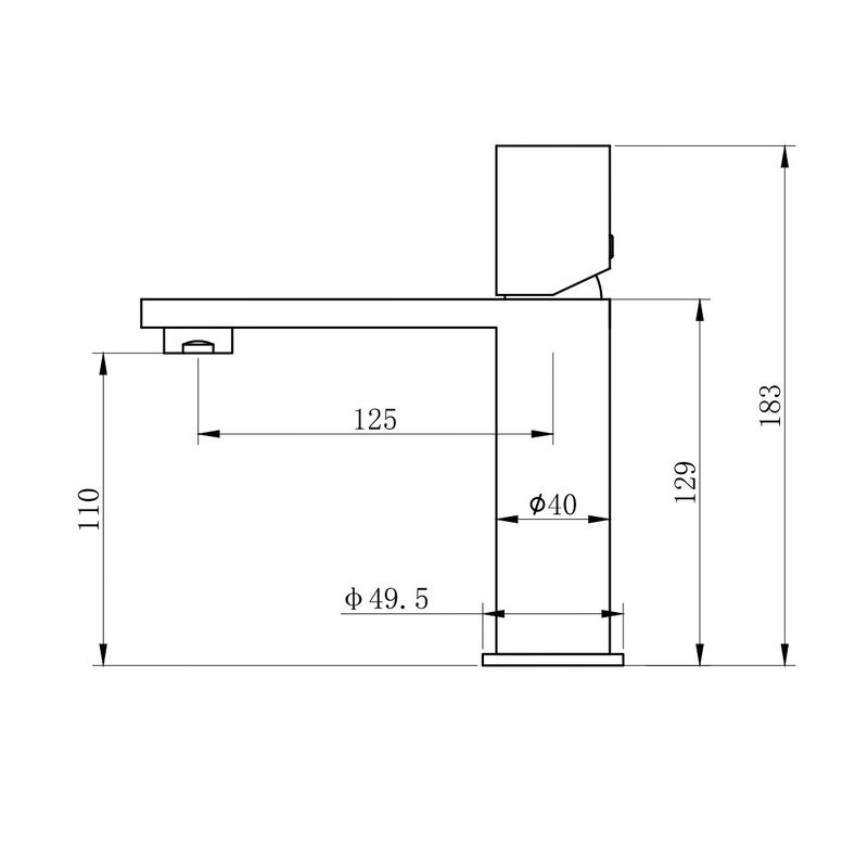 Смеситель для раковины Wonzon & Woghand WW-101-MB черный матовый