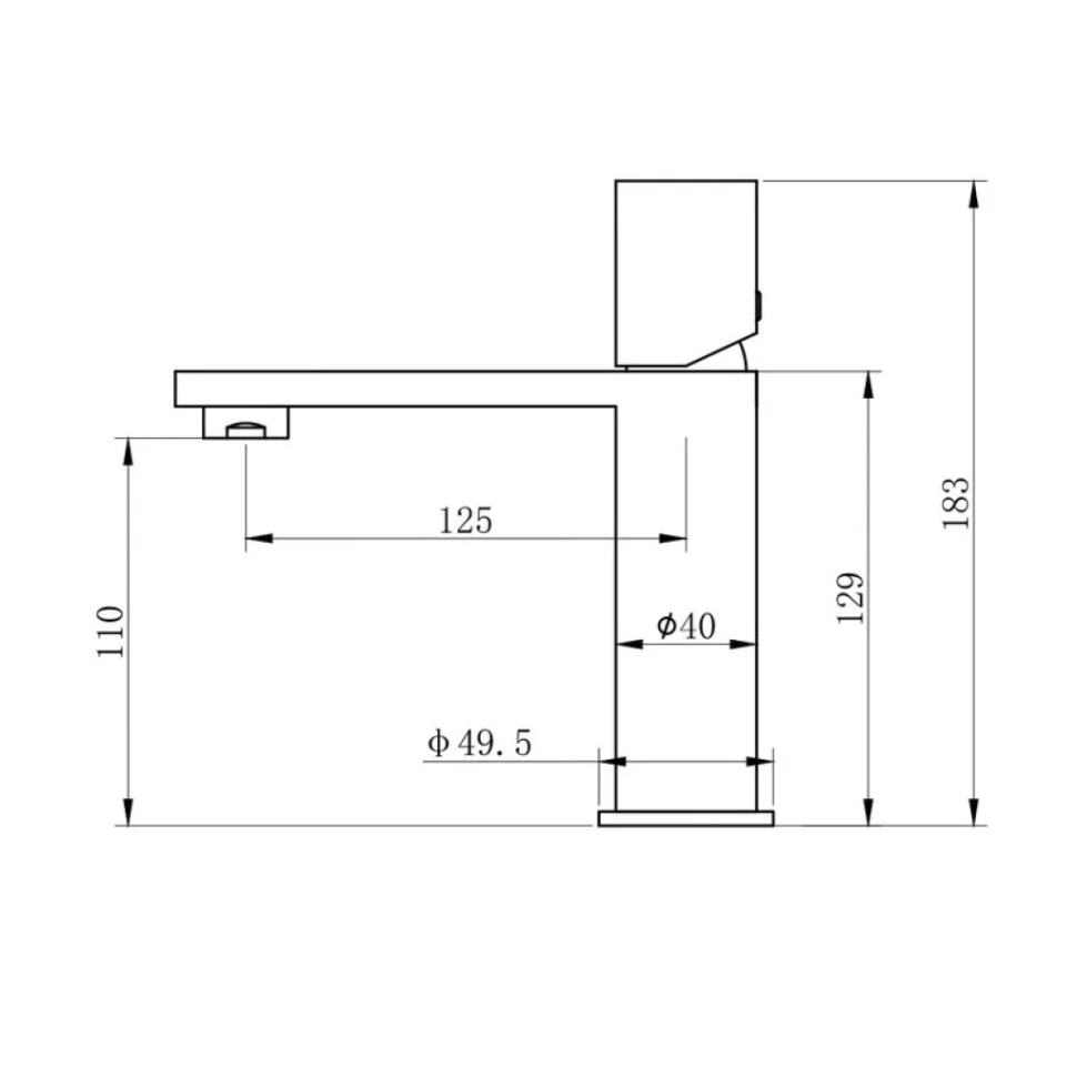 Смеситель для раковины Wonzon & Woghand WW-101-MB черный матовый