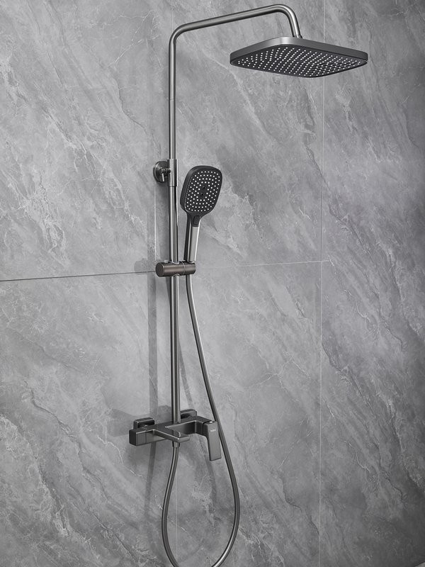 Душевая стойка Haiba HB24831-3 оружейная сталь