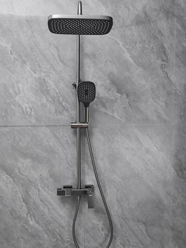 Душевая стойка Haiba HB24831-3 оружейная сталь