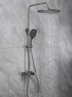 Душевая стойка Haiba HB24831-3 оружейная сталь