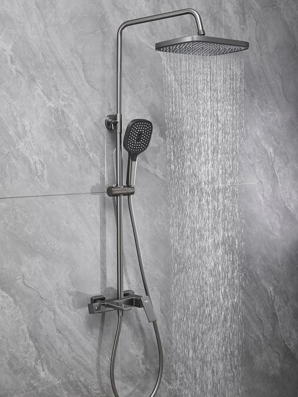 Душевая стойка Haiba HB24831-3 оружейная сталь