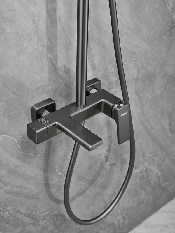 Душевая стойка Haiba HB24831-3 оружейная сталь