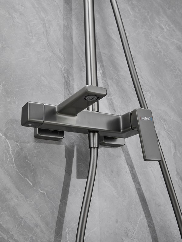 Душевая стойка Haiba HB24831-3 оружейная сталь