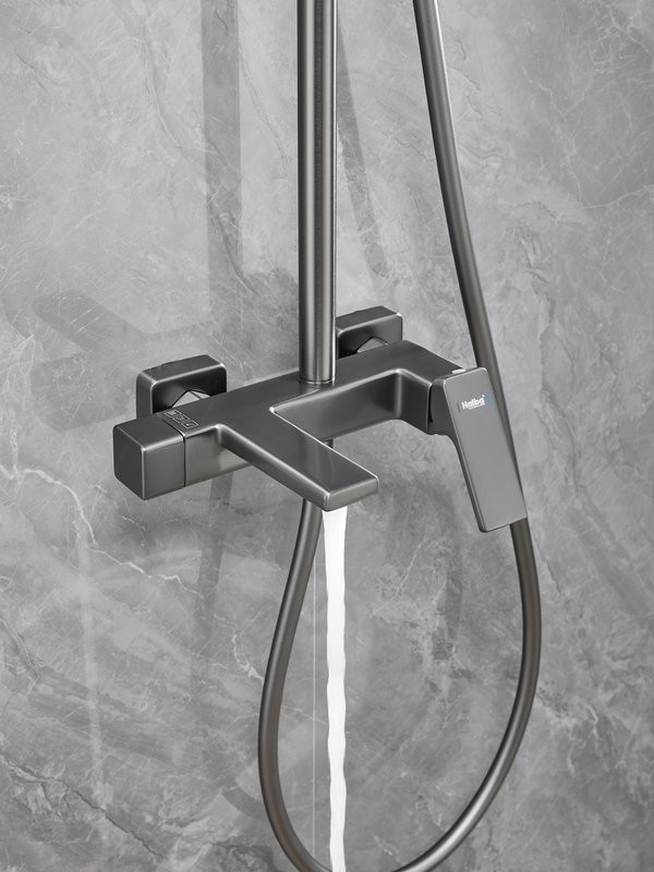 Душевая стойка Haiba HB24831-3 оружейная сталь