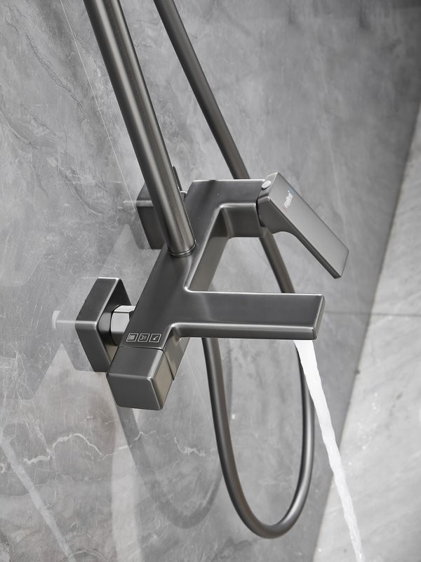 Душевая стойка Haiba HB24831-3 оружейная сталь