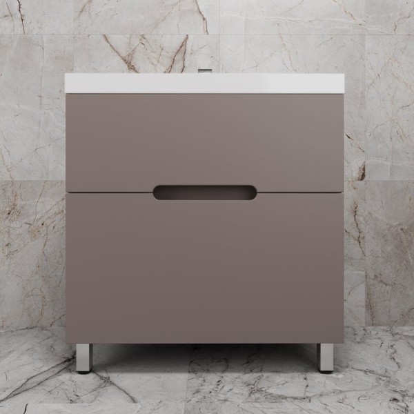 Тумба с раковиной Style Line Матис 80 напольная, тайп темный