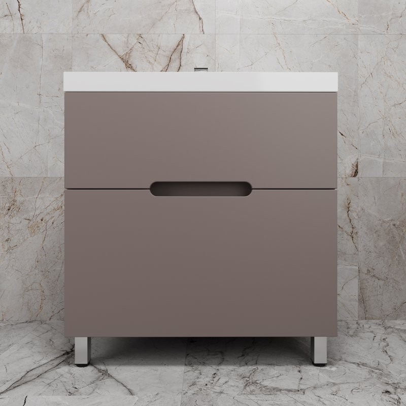 Тумба с раковиной Style Line Матис 80 напольная, тайп темный