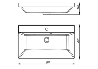Тумба с раковиной Style Line Матис 80 напольная, тайп темный