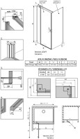 Душевой уголок Radaway Nes KDJ II 100x90 L