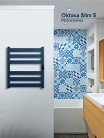 Полотенцесушитель электрический Indigo Oktava Slim 5 LСLOKS5E60-50MFRt синий
