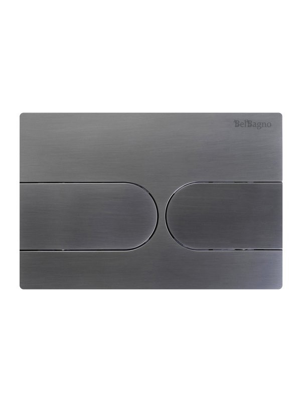 Кнопка смыва для унитаза BelBagno BB-11-GM пластик, цвет оружейная сталь