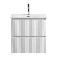 Тумба с раковиной BelBagno Uno 60 подвесная, 2 ящика, bianco opaco