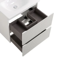 Тумба с раковиной BelBagno Uno 60 подвесная, 2 ящика, bianco opaco