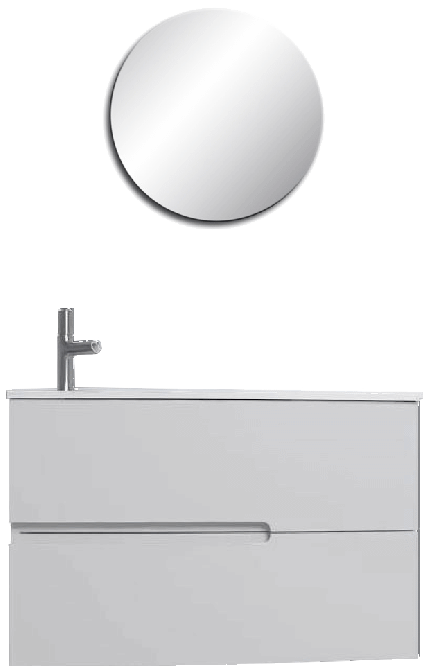 Мебель для ванной комнаты Jacob Delafon Nona 80 L глянцевый белый