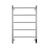Полотенцесушитель электрический Grota Simple K 530х800 NP EL 80x55 см, подключение справа, слева, скрытое подключение справа, глянцевый хром, лесенка