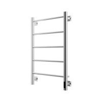 Полотенцесушитель электрический Grota Simple K 530х800 NP EL 80x55 см, подключение справа, слева, скрытое подключение справа, глянцевый хром, лесенка