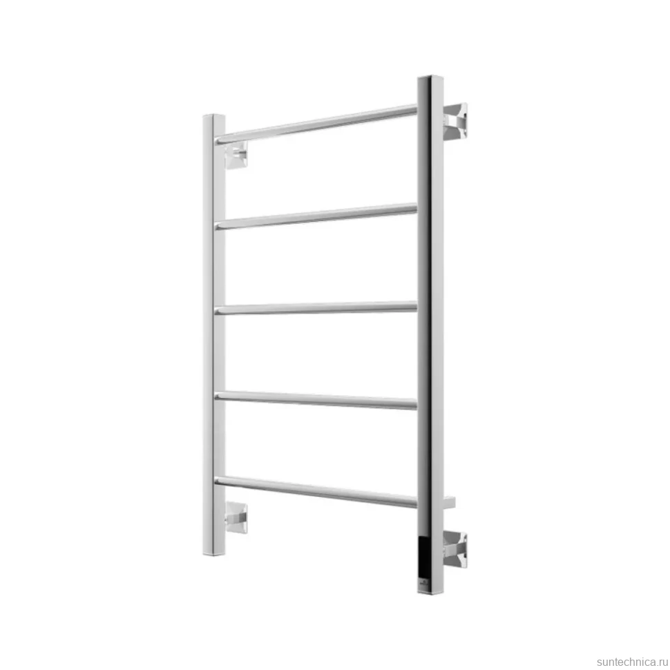 Полотенцесушитель электрический Grota Simple K 530х800 NP EL 80x55 см, подключение справа, слева, скрытое подключение справа, глянцевый хром, лесенка