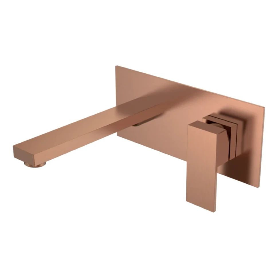 Смеситель для раковины Boheme Qubic 475-CB С ВНУТРЕННЕЙ ЧАСТЬЮ, copper brushed