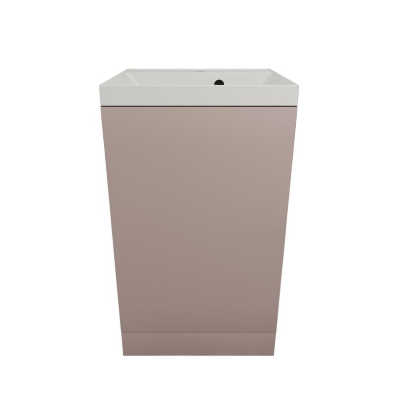 Тумба с раковиной Style Line Моно 50 напольная, санд пудровый, раковина Asti 50 жасмин