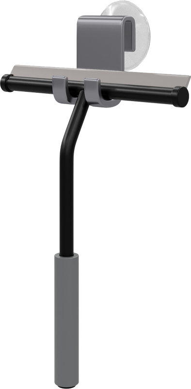 Душевая перегородка Wasserkraft Glan 66W 120 см, профиль черный матовый + скребок