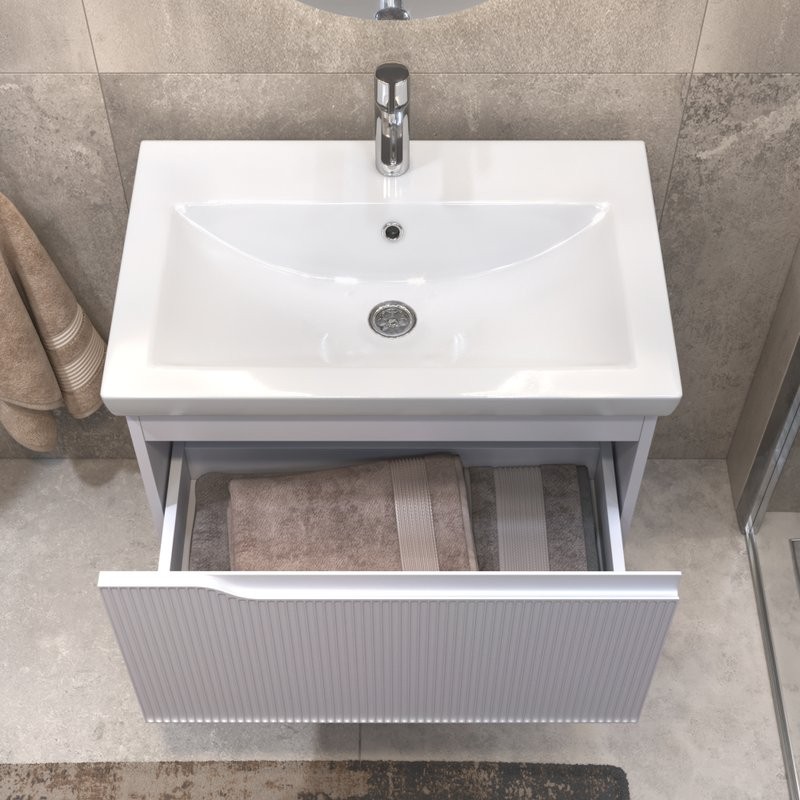 Мебель для ванной комнаты Vigo Neo 70 подвесная, 1 ящик, матовая белая