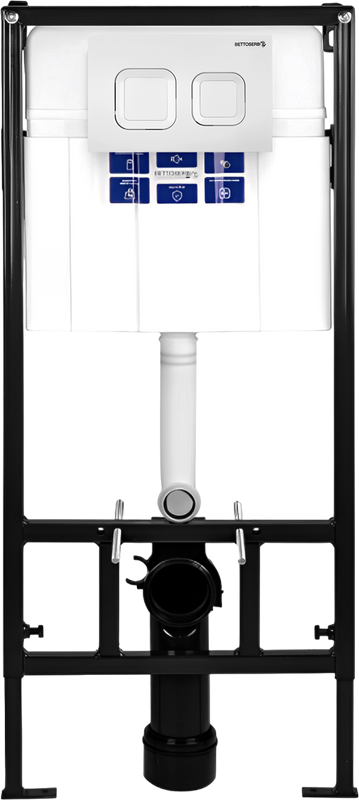 Комплект Инсталляция BETTOSERB Sava Fix Slim 40006456 + Кнопка Smart 40006470 цвет белый глянец