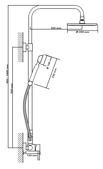 Душевая стойка Seaman Eco Koblenz SSN-2346B