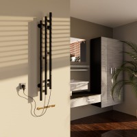 Полотенцесушитель электрический Altasan Бриз 120х17 черный муар