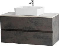 Тумба с раковиной Cezares Molveno 46 100 ossido, со столешницей marmo crema opaco