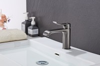 Смеситель для раковины Haiba HB10553-3 оружейная сталь