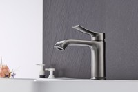 Смеситель для раковины Haiba HB10553-3 оружейная сталь