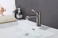 Смеситель для раковины Haiba HB10553-3 оружейная сталь