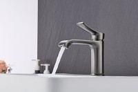 Смеситель для раковины Haiba HB10553-3 оружейная сталь