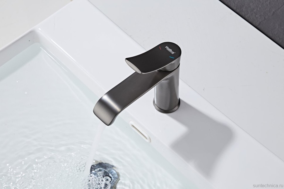 Смеситель для раковины Haiba HB10553-3 оружейная сталь