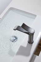 Смеситель для раковины Haiba HB10553-3 оружейная сталь