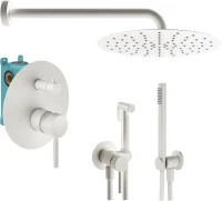 Комплект для ванной Plumberia Selection Ixo KITZXO18BO С ВНУТРЕННЕЙ ЧАСТЬЮ, белый матовый