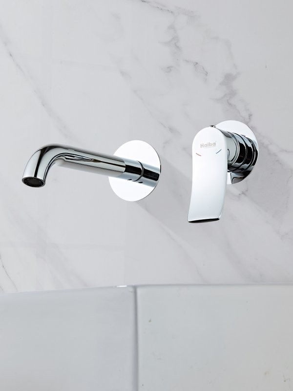 Смеситель для раковины Haiba HB14553 С ВНУТРЕННЕЙ ЧАСТЬЮ, хром