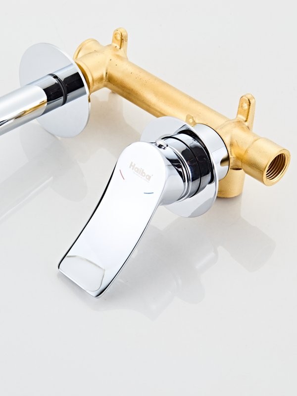 Смеситель для раковины Haiba HB14553 С ВНУТРЕННЕЙ ЧАСТЬЮ, хром