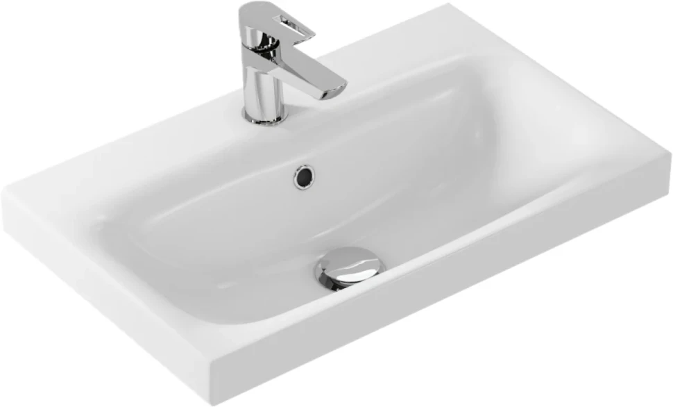 Тумба с раковиной SanStar Riana 60 подвесная, дуб крафт золотой, раковина Moduo 60