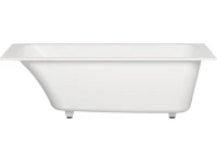 Ванна из искусственного камня Salini Orlanda Kit S-Stone 170x75 см, встраиваемая, матовая белая, на ножках, с донным клапаном