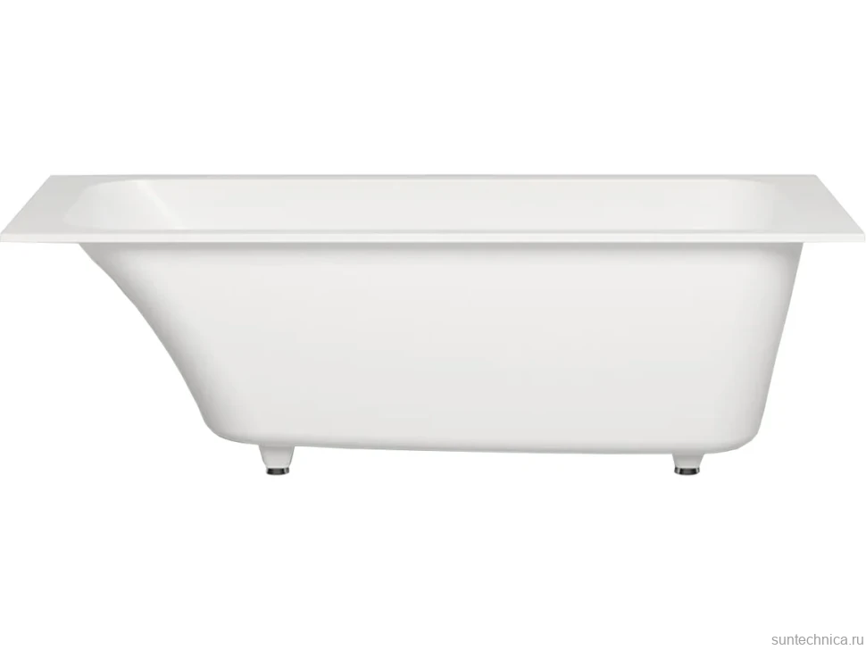 Ванна из искусственного камня Salini Orlanda Kit S-Stone 170x75 см, встраиваемая, матовая белая, на ножках, с донным клапаном