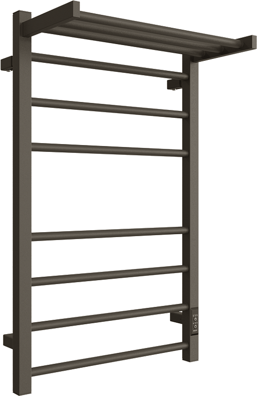 Полотенцесушитель электрический Двин Fs plaza neo 80х50, графит, с полкой