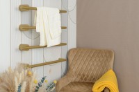 Полотенцесушитель электрический Сунержа Идиллия Master 1000 5x110 см, скрытое подключение, золотой шелк, I-образный