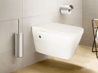 Унитаз подвесной AZARIO AZ-101C безободковый, с монтажной рамой, глянцевый белый