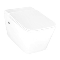 Унитаз подвесной AZARIO AZ-101C безободковый, с монтажной рамой, глянцевый белый